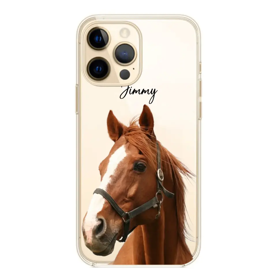 Personalized Upload Your Horse Photo Horse Lovers Silicon Phonecase