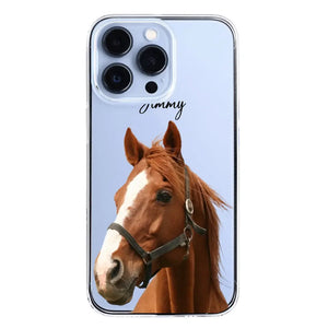 Personalized Upload Your Horse Photo Horse Lovers Silicon Phonecase