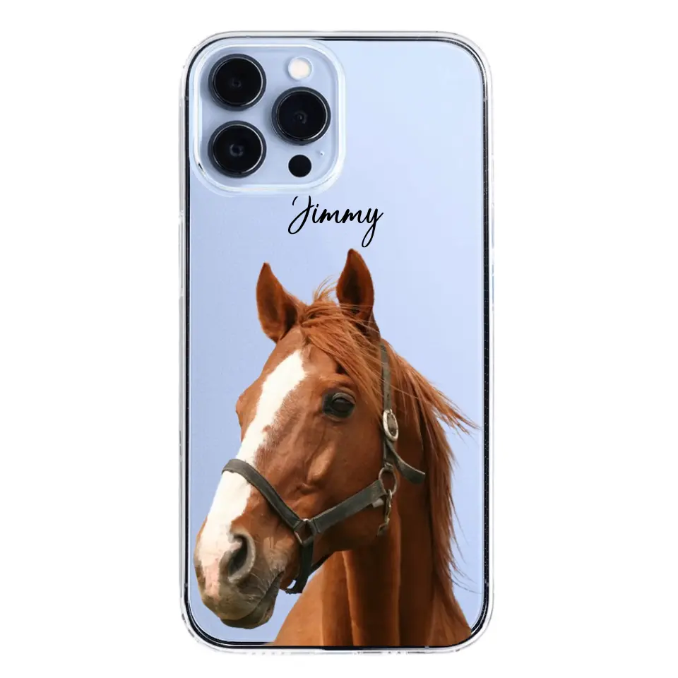 Personalized Upload Your Horse Photo Horse Lovers Silicon Phonecase