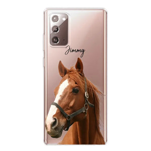 Personalized Upload Your Horse Photo Horse Lovers Silicon Phonecase