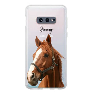 Personalized Upload Your Horse Photo Horse Lovers Silicon Phonecase