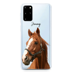 Personalized Upload Your Horse Photo Horse Lovers Silicon Phonecase