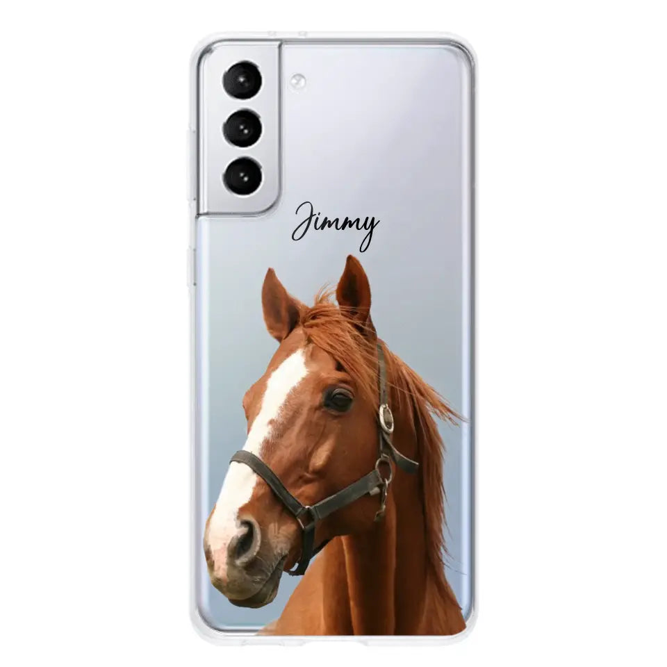 Personalized Upload Your Horse Photo Horse Lovers Silicon Phonecase