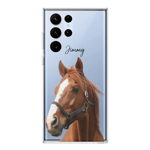 Personalized Upload Your Horse Photo Horse Lovers Silicon Phonecase