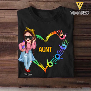 Personalized Personalized Mom, Aunt, Grandma Kids Name Tshirt Printed QTHQ1704