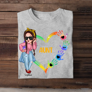 Personalized Personalized Mom, Aunt, Grandma Kids Name Tshirt Printed QTHQ1704