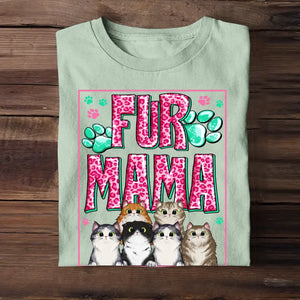 Personalized Fur Mama Cat Lovers Gift Tshirt Printed PNHQ1904