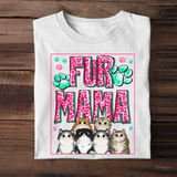 Personalized Fur Mama Cat Lovers Gift Tshirt Printed PNHQ1904