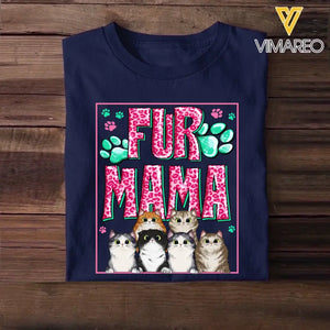 Personalized Fur Mama Cat Lovers Gift Tshirt Printed PNHQ1904