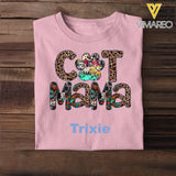 Personalized Cat Mama With Cat Name Cat Lovers Gift Tshirt Printed 23APR-BQT19