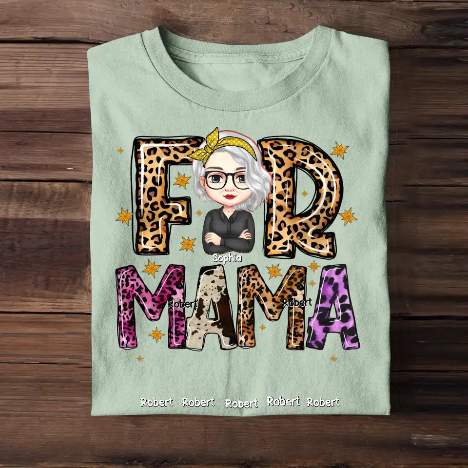 Personalized Fur Mama Leopad, Dog Lover, Cat Lover Tshirt Printed QTHQ2004