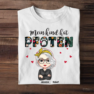 Personalized Mein Kind Hat Pfoten Dog Lover Cat Lover T-shirt Printed QTHQ2104