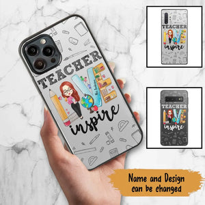 Personalized Teacher Love Inspire & Name Phonecase Printed PNBQT2404