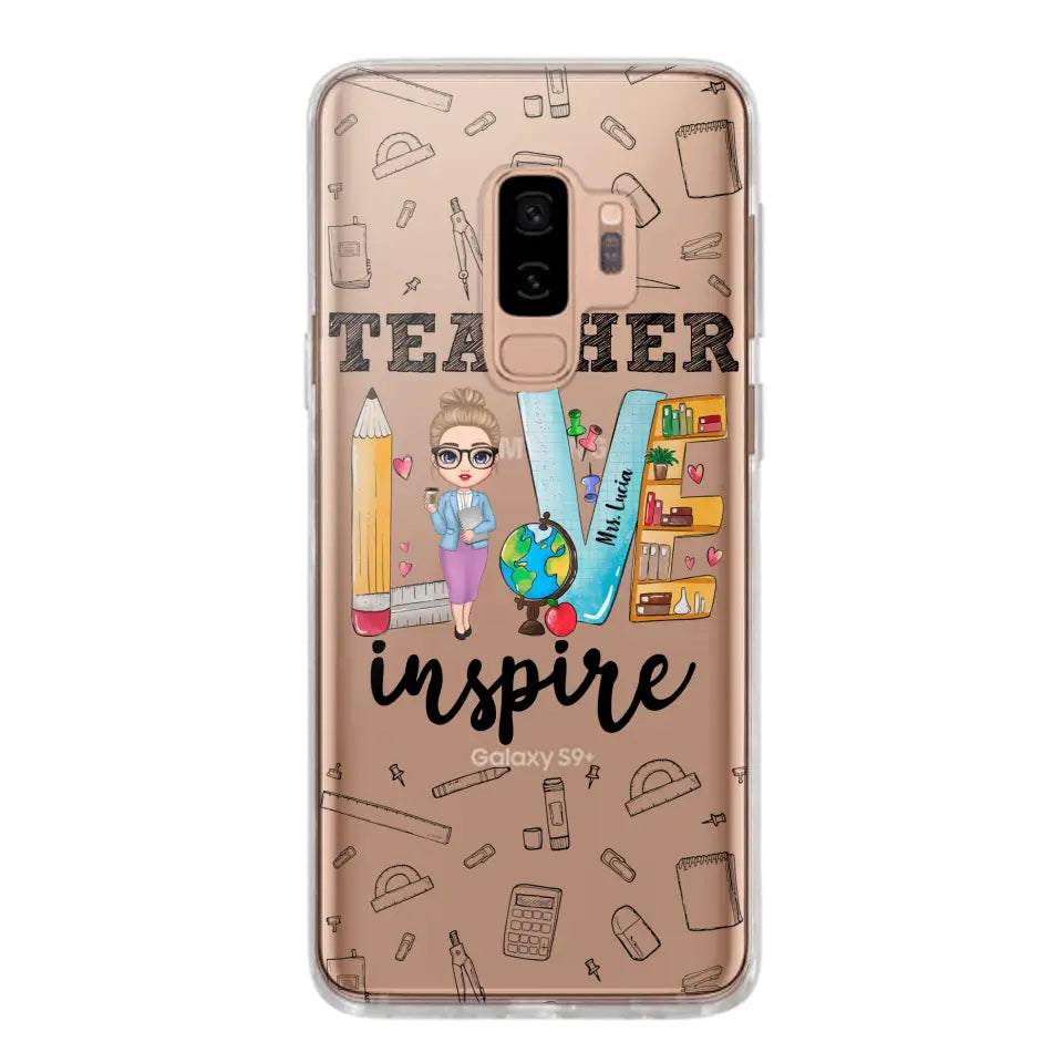 Personalized Teacher Love Inspire & Name Phonecase Printed PNBQT2404