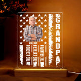 Personalized Upload Your Grandpa Photo The Legend The Father The Grandpa Led Lamp Printed PNHQ2504