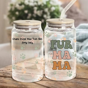 Personalized Pet Lover Fur mama Dog lover, cat lover Can Glass QTPN2804