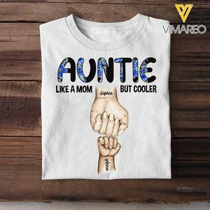 Personalized Grandma Mom Aunt Nana Like A Mom But Cooler Kid Name Hand Tshirt Printed 23MAR-DT14