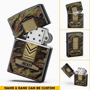 Personalized Italia Veteran/Soldier Rank Camo with Name Lighter Case Printed 23MAY-HQ04