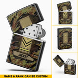 Personalized Italia Veteran/Soldier Rank Camo with Name Lighter Case Printed 23MAY-HQ04