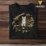 Personalized Upload Your Cat Photo with Name Cat Lovers T-shirt Printed PNBQT0405