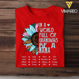 Personalized Sunflower with Kid Name In A World Full Of Grandmas Be A Papaw T-shirt Printed 23MAY-BQT06