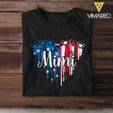 Personalized Grandma Mom Aunt Nana Heart Flag Independence Day Tshirt Printed 23MAY-HQ10