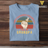 Personalized My Favorite Peeople Call Me Grandpa Hand & Kid Name T-shirt Printed 23MAY-BQT10