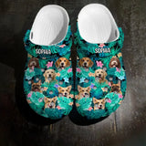 Personalized Upload Your Dog Photo Hawaii Dog Lovers Clog Slipper Shoes Printed 23APR-HQ11