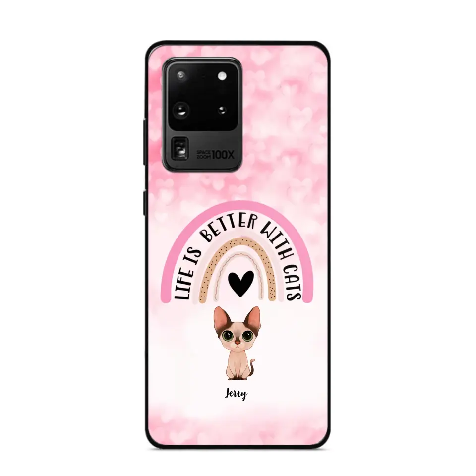 Personalized Life Is Better With Cats Cute Cat Phonecase Printed PNBQT1005