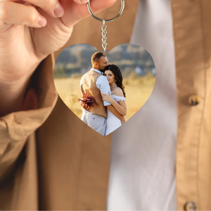 Personalized Upload Your Couple Photo We're A Team I Love You Forever & Always Keychain Printed QTDT2903