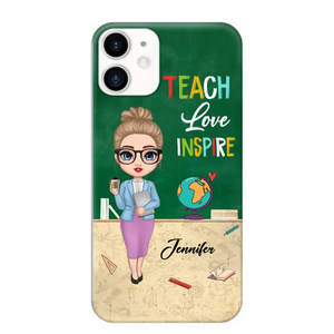 Personalized Doll Teacher Chibi Teach Love Inspire Phonecase Teacher Gifts