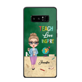 Personalized Doll Teacher Chibi Teach Love Inspire Phonecase Teacher Gifts