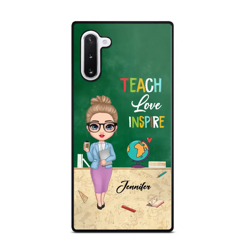 Personalized Doll Teacher Chibi Teach Love Inspire Phonecase Teacher Gifts