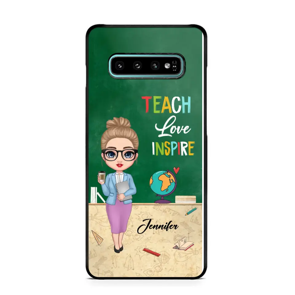 Personalized Doll Teacher Chibi Teach Love Inspire Phonecase Teacher Gifts