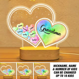 Personalized Grandma Hearts with Kids Names Led Lamp Printed 23MAY-DT22