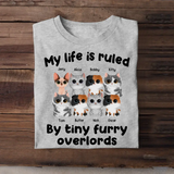 Personalized My Life Is Ruled By Tiny Furry Overlords Cat Lover T-shirt Printed QTPN2605