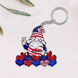 Personalized Grandma Hearts with Kids Names Heart Flag Acrylic Keychain Printed 23MAY-PTN27