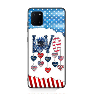 Personalized Grandma Love Kid Independence Day Family Gifts Phonecase Printed TNDT2705