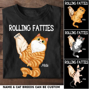 Personalized Rolling Fatties Cat Lovers T-shirt Printed QTHQ3005