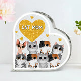 Personalized Cat Mom Heart Cat Lovers Gift Acrylic Plaque Printed MTBQT2905