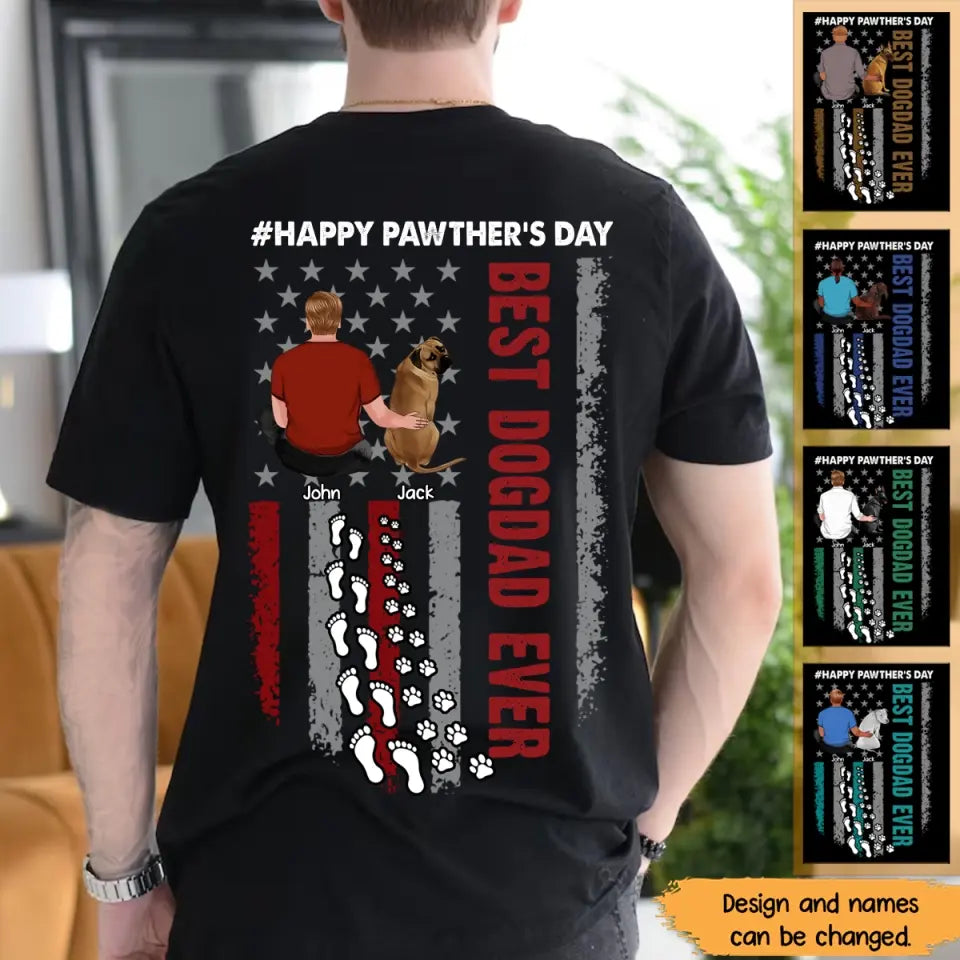 Personalized Happy Pawther's Day Best Dogdad Ever T-shirt Printed MTHPN0206