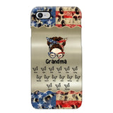 Personalized Grandma With Kids Flag Leopard Phone Case  Printed QTPN0606