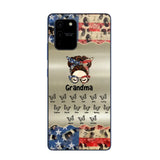 Personalized Grandma With Kids Flag Leopard Phone Case  Printed QTPN0606