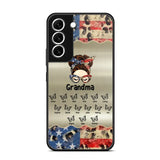 Personalized Grandma With Kids Flag Leopard Phone Case  Printed QTPN0606