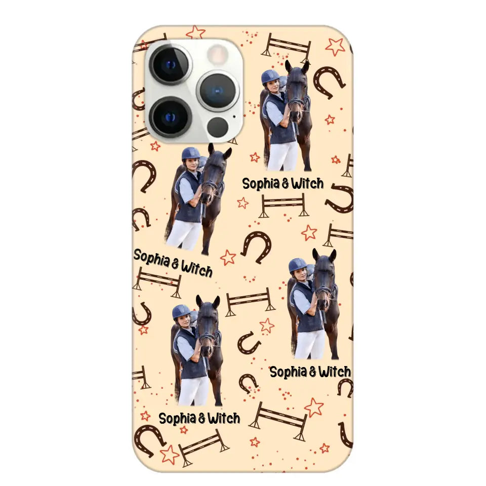 Personalized Upload Your Horse Riding Photo & Name Phonecase Printed MTHPN0706