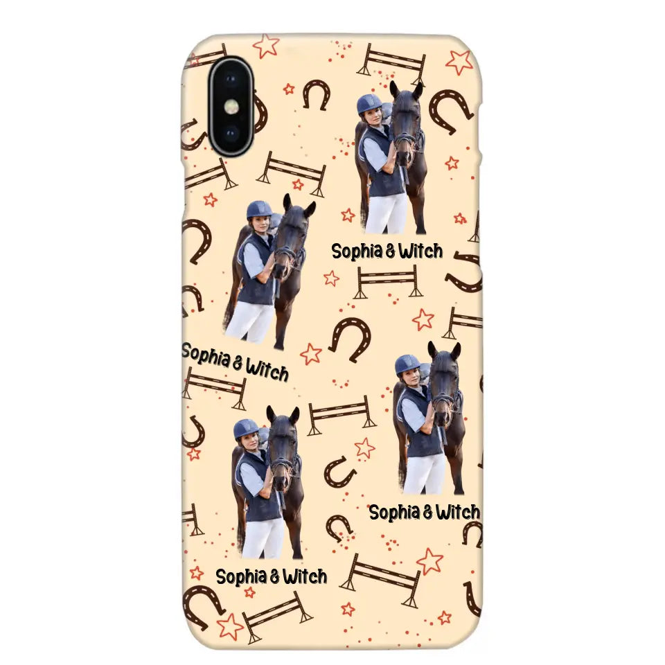 Personalized Upload Your Horse Riding Photo & Name Phonecase Printed MTHPN0706