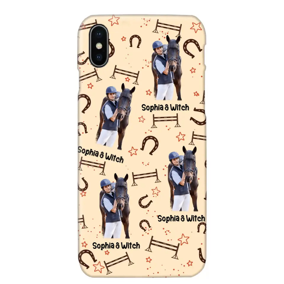 Personalized Upload Your Horse Riding Photo & Name Phonecase Printed MTHPN0706