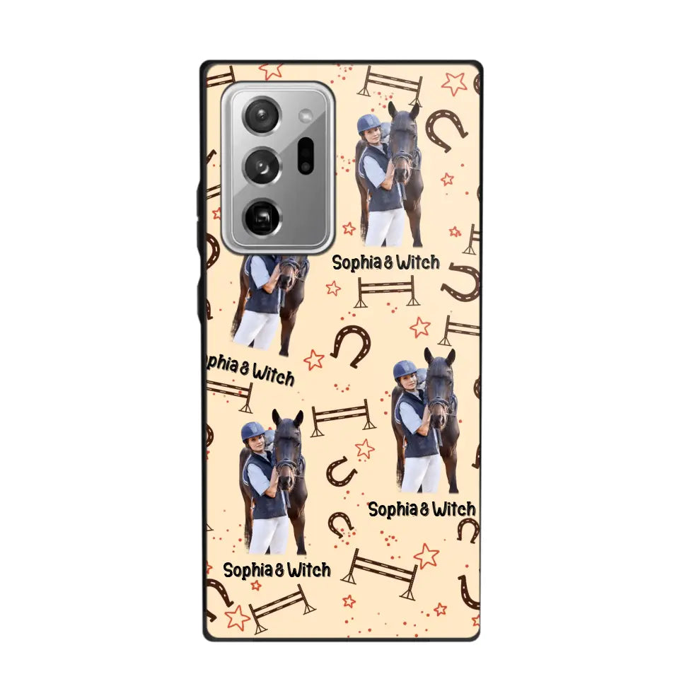 Personalized Upload Your Horse Riding Photo & Name Phonecase Printed MTHPN0706