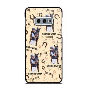 Personalized Upload Your Horse Riding Photo & Name Phonecase Printed MTHPN0706