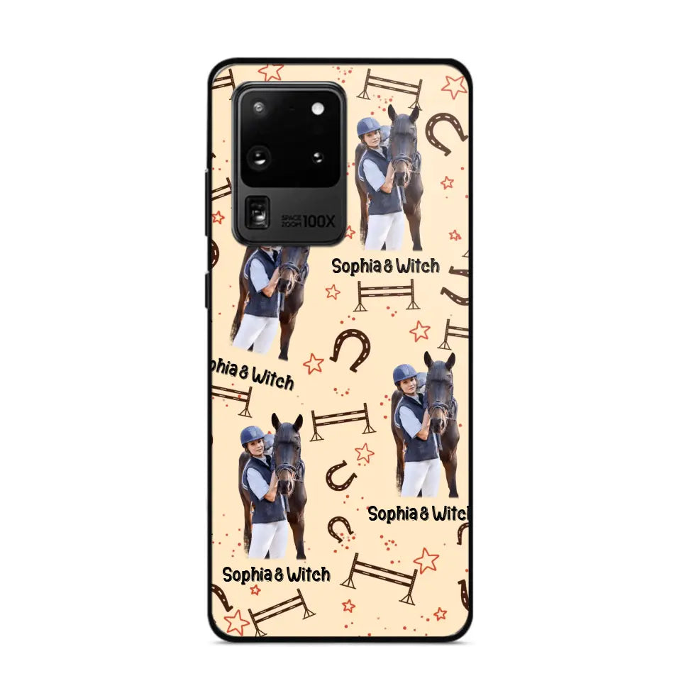 Personalized Upload Your Horse Riding Photo & Name Phonecase Printed MTHPN0706